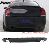 2015-2023 Chrysler 300 C Style Rear Diffuser Bumper W/ Round Tip Gloss Black PP