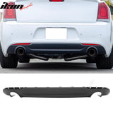 2015-2023 Chrysler 300 C Style Rear Diffuser Bumper W/ Round Tip Matte Black PP