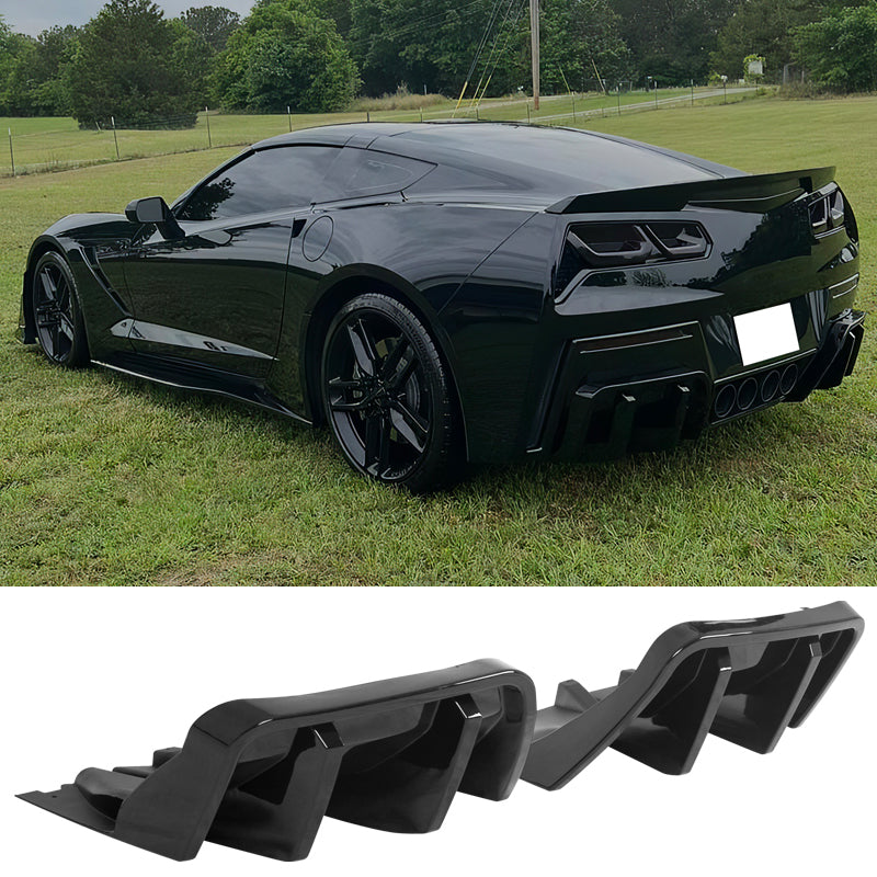 2014-2019 Chevy Corvette IKON Rear Bumper Diffuser Lip PP