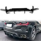 2020-2025 Chevy Corvette C8 Gloss Black Rear Bumper Diffuser ABS