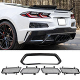 2023-2026 Chevy Corvette C8 OE Style Rear Grilles Exhaust Bezel Iron