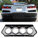 2023-2026 Chevy Corvette C8 OE Style Silver Exhaust Tips Grilles Iron