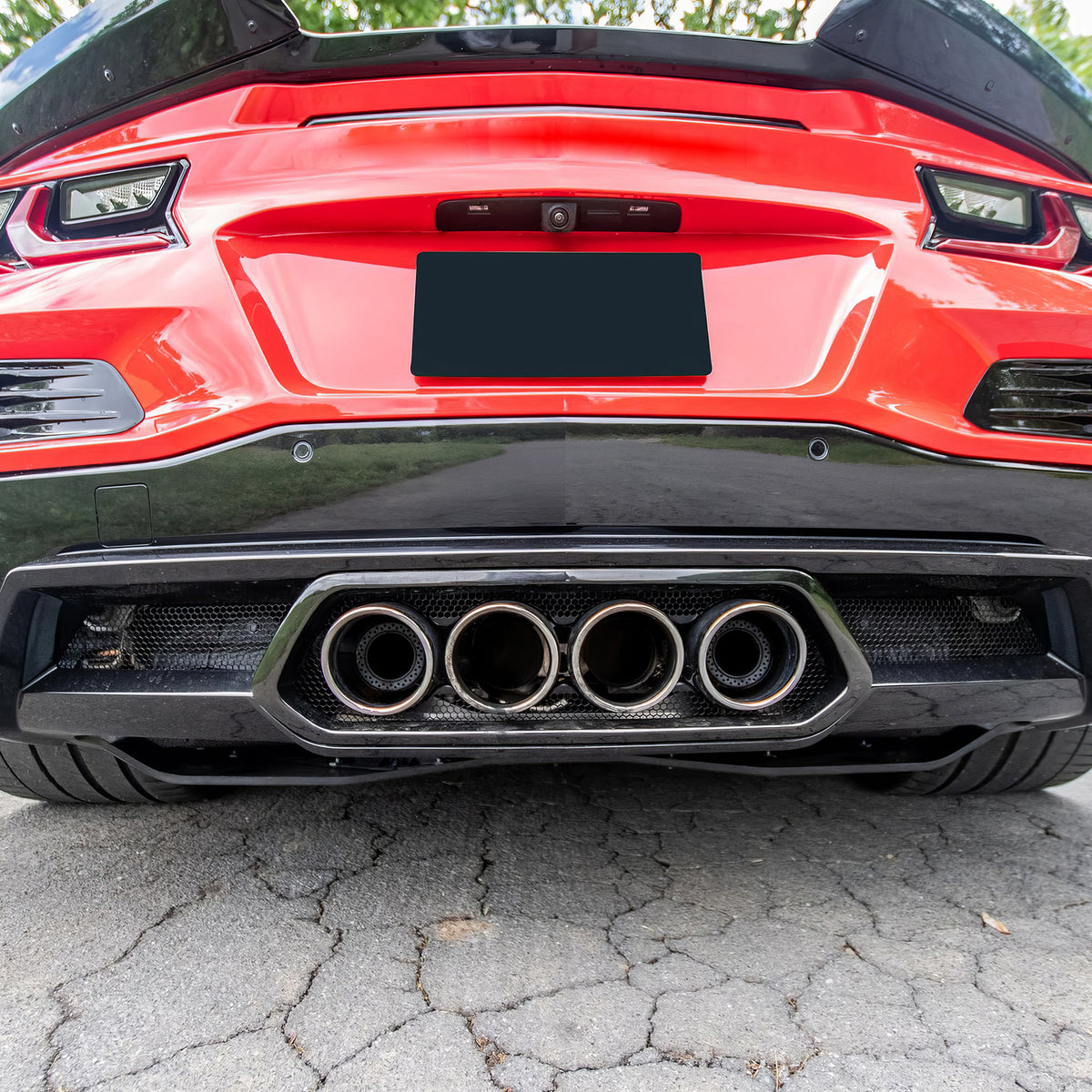2023-2026 Chevy Corvette C8 OE Style Silver Exhaust Tips Grilles Iron
