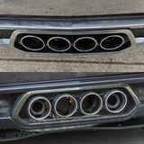 2023-2026 Chevy Corvette C8 OE Style Silver Exhaust Tips Grilles Iron