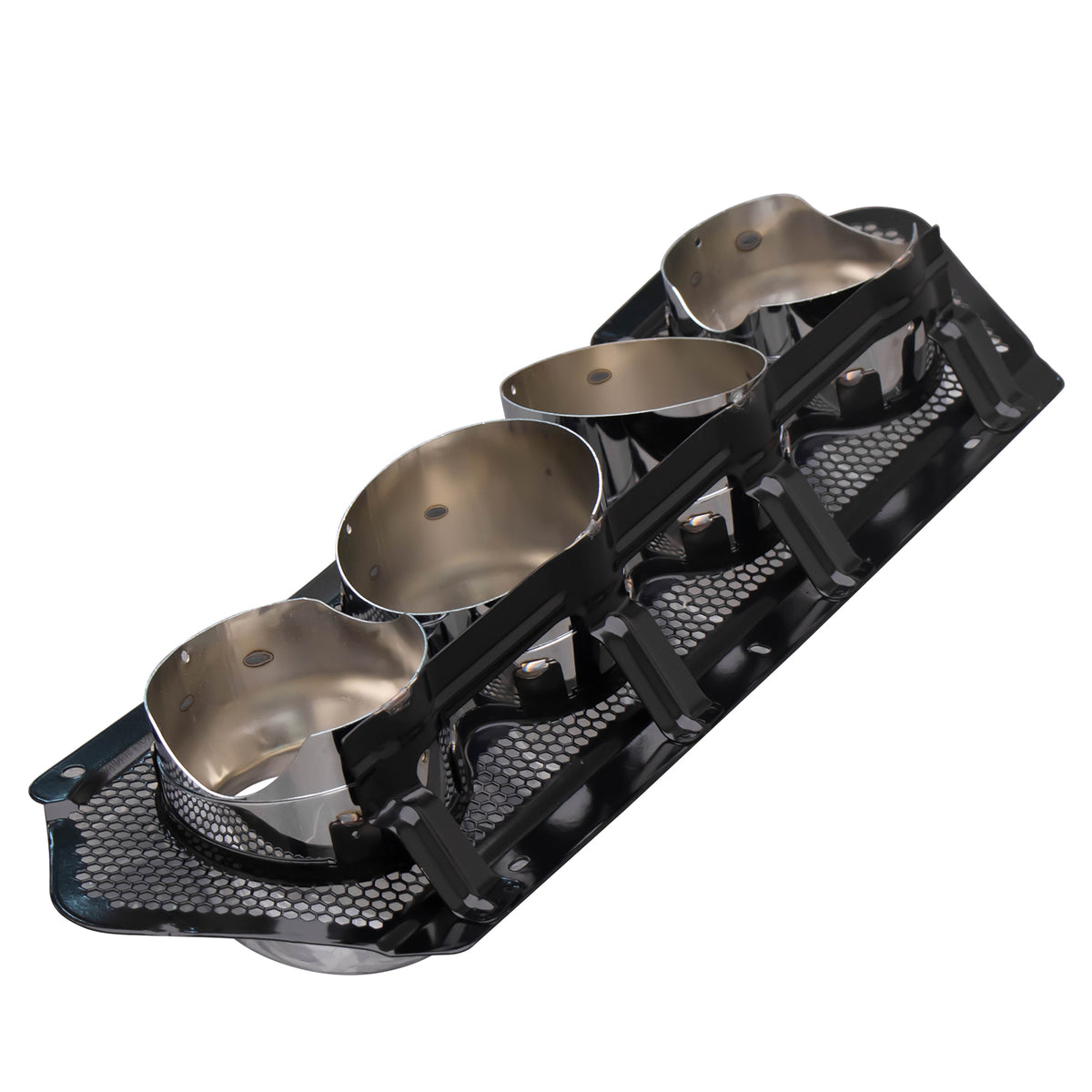 2023-2026 Chevy Corvette C8 OE Style Silver Exhaust Tips Grilles Iron