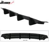 2006-2010 Dodge Charger 4 Fin Unpainted Black Rear Bumper Diffuser PU