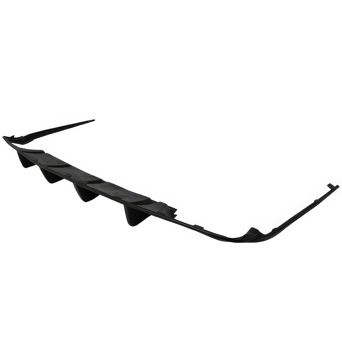 2011-2014 Dodge Charger 4 Fin Unpainted Black Rear Bumper Diffuser PU