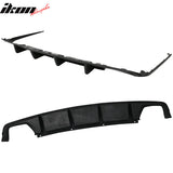 2011-2014 Dodge Charger 4 Fin Unpainted Black Rear Bumper Diffuser PU