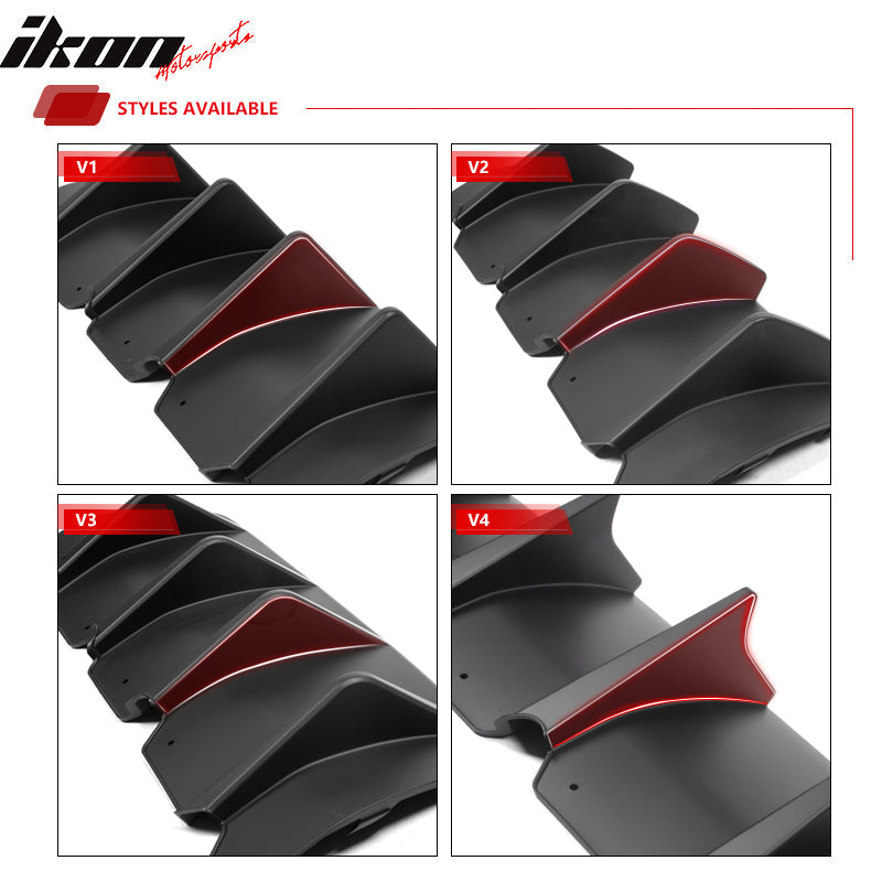 2008-2014 Dodge Challenger 2015+ SRT Hellcat Rear Bumper + V3 Diffuser