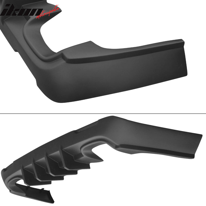 2015-2024 Dodge Challenger IKON Style Matte Black Rear Diffuser PP
