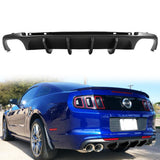 2013-2014 Ford Mustang Shelby Unpainted Black Rear Bumper Diffuser PP