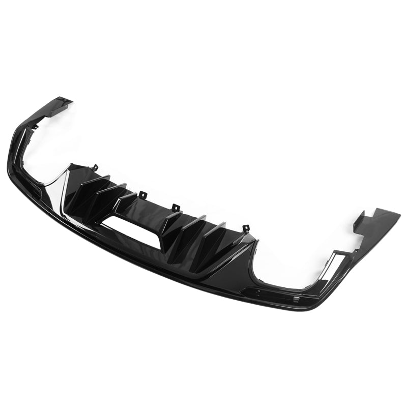 Rear Bumper Diffuser for Ford Mustang 2015-2017 Rock Style Matte Black & Gloss Black PP