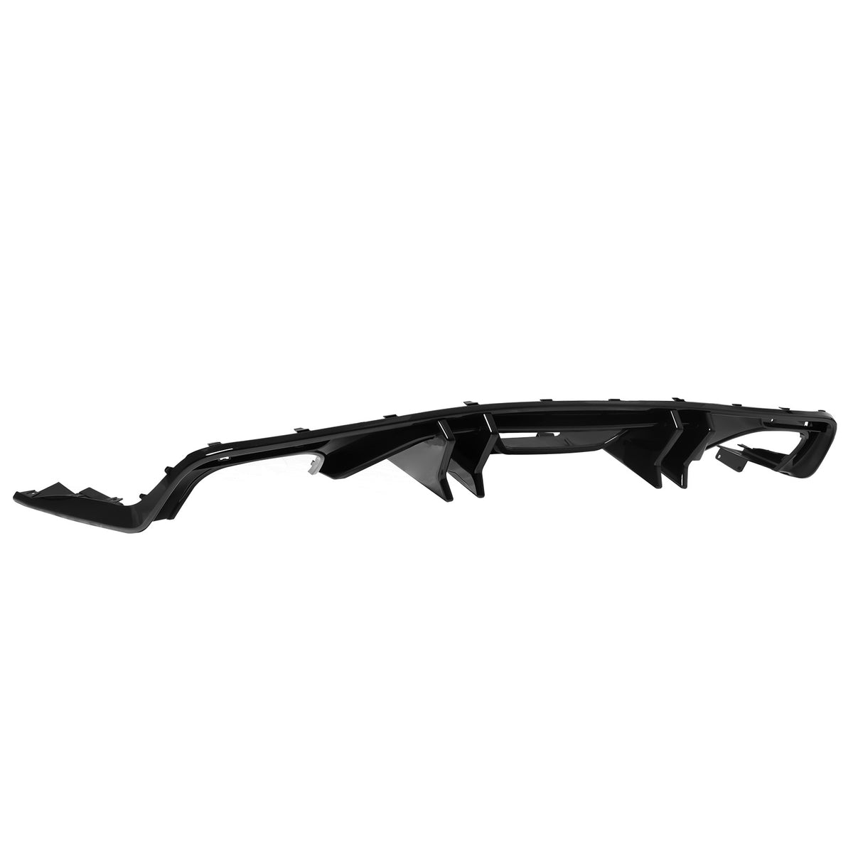 2015-2017 Ford Mustang Speed Style Rear Diffuser Bumper Gloss Black PP