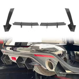 2018-2021 Ford Mustang EcoBoost Gloss Black Rear Bumper Diffuser ABS