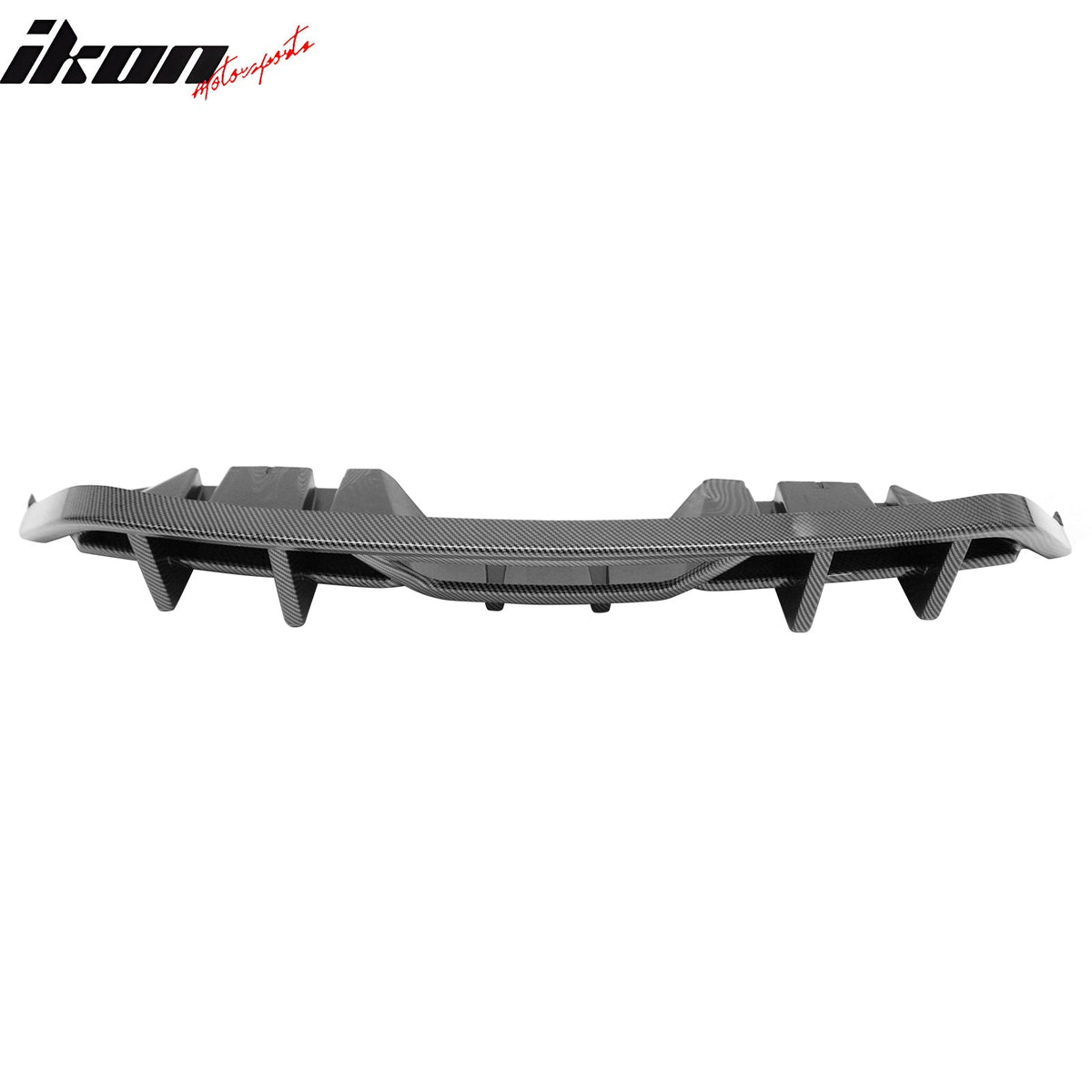2018-2023 Ford Mustang Ecoboost & Ecoboost Premium Rear Bumper Lip Diffuser Lower Valance Exterior Auto Parts IKON Style Carbon Fiber Print PP