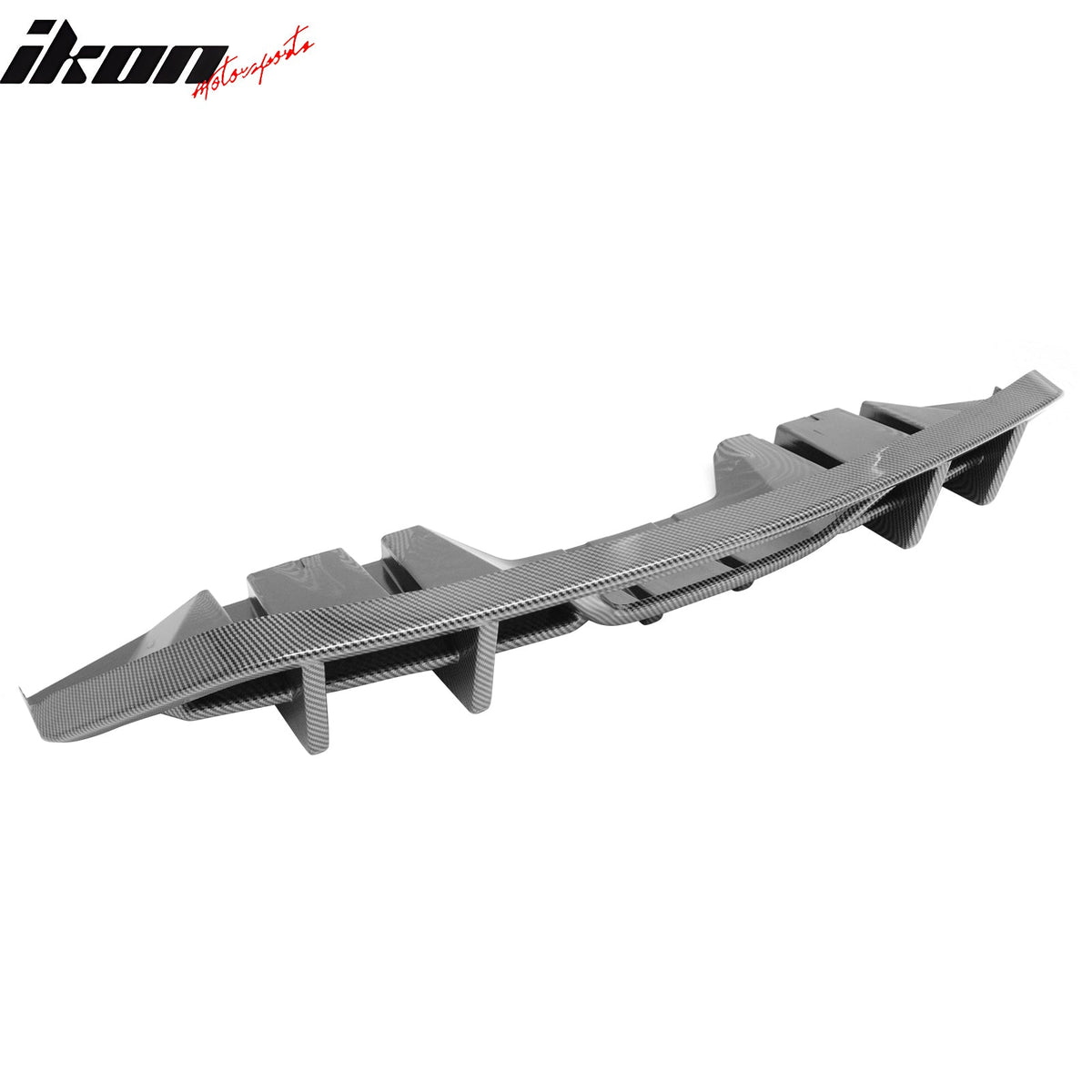 2018-2023 Ford Mustang Ecoboost & Ecoboost Premium Rear Bumper Lip Diffuser Lower Valance Exterior Auto Parts IKON Style Carbon Fiber Print PP