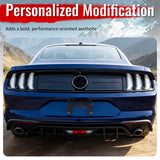 2018-2023 Ford Mustang Ecoboost & Ecoboost Premium Rear Bumper Lip Diffuser Lower Valance Exterior Auto Parts IKON Style Gloss Black PP Polypropylene