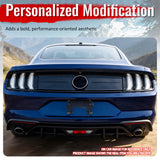 2018-2023 Ford Mustang Ecoboost & Ecoboost Premium Rear Bumper Lip Diffuser Lower Valance Exterior Auto Parts IKON Style Matte Black PP Polypropylene