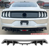 2018-2023 Ford Mustang Ecoboost & Ecoboost Premium Rear Bumper Lip Diffuser Lower Valance Exterior Auto Parts IKON Style Matte Black PP Polypropylene