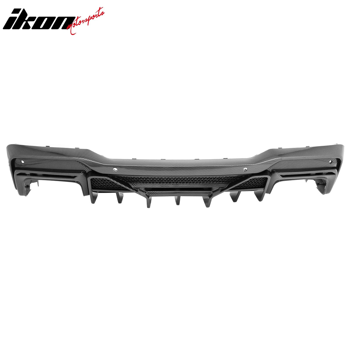2024-2026 Ford Mustang V6 (EcoBoost)/GT/Dark Horse Rear Bumper Lip Diffuser Lower Valance Auto Parts Shelby Super Snake Style PP Carbon Fiber Print