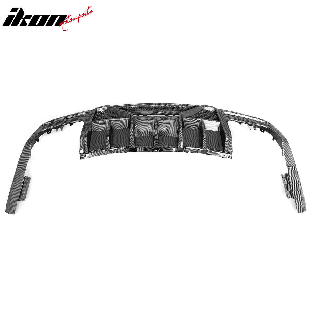 2024-2026 Ford Mustang V6 (EcoBoost)/GT/Dark Horse Rear Bumper Lip Diffuser Lower Valance Auto Parts Shelby Super Snake Style PP Carbon Fiber Print