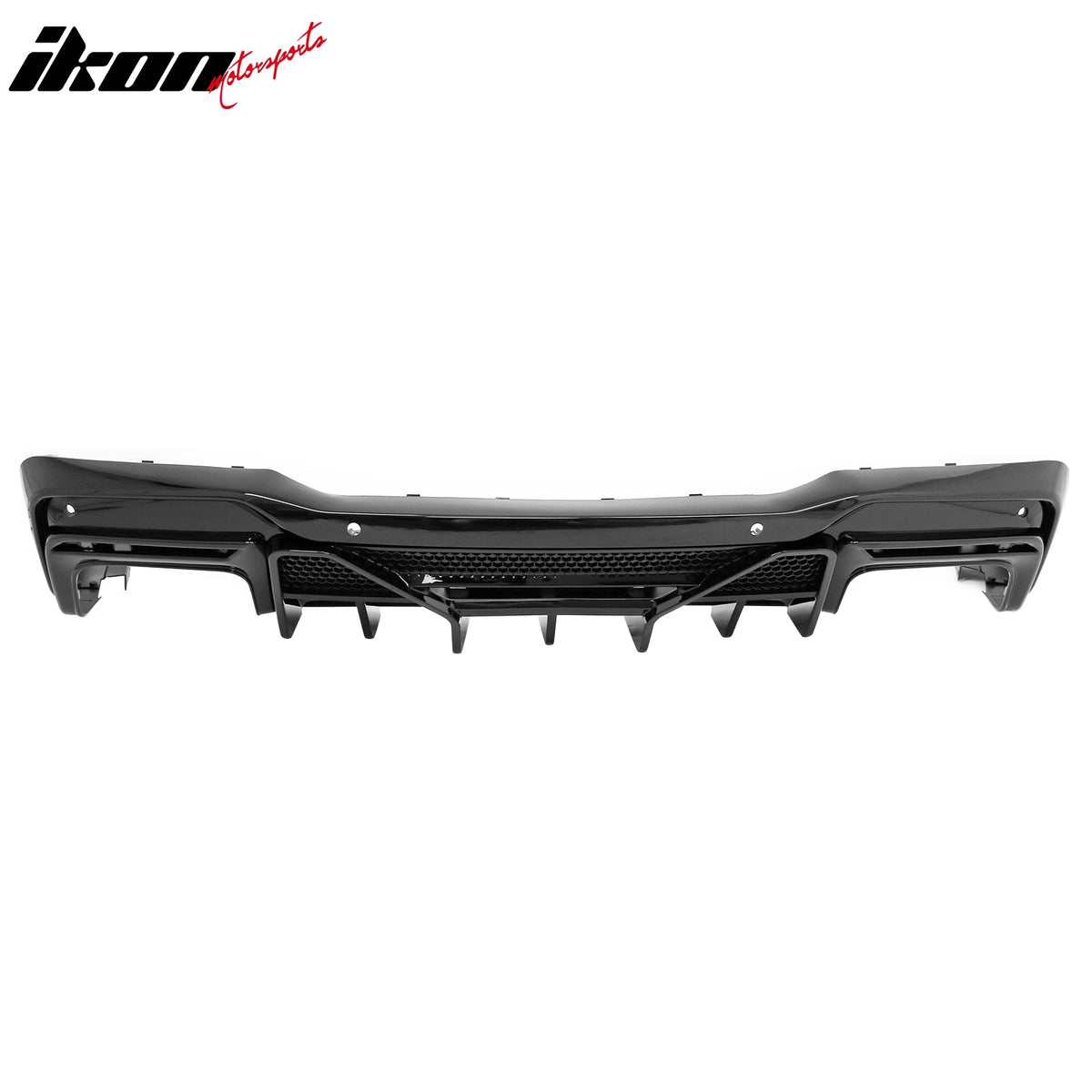 2024-2026 Ford Mustang V6 (EcoBoost)/GT/Dark Horse Rear Bumper Lip Diffuser Lower Valance Exterior Auto Parts Shelby Super Snake Style PP Gloss Black