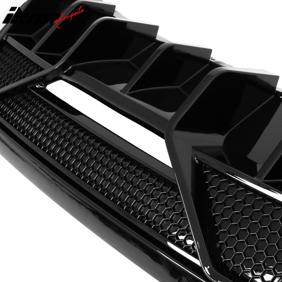 2024-2026 Ford Mustang V6 (EcoBoost)/GT/Dark Horse Rear Bumper Lip Diffuser Lower Valance Exterior Auto Parts Shelby Super Snake Style PP Gloss Black