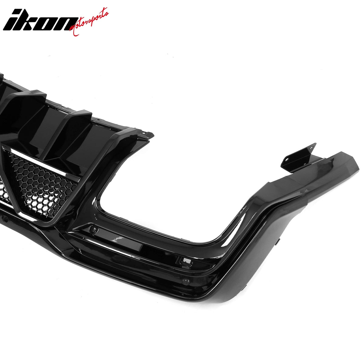 2024-2026 Ford Mustang V6 (EcoBoost)/GT/Dark Horse Rear Bumper Lip Diffuser Lower Valance Exterior Auto Parts Shelby Super Snake Style PP Gloss Black