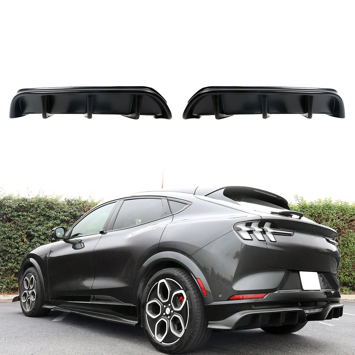 2021-2024 Ford Mustang Mach-E GT Matte Black Rear Bumper Lip Diffuser