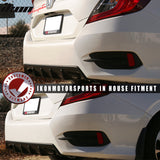 2016-2020 Honda Civic Sedan Unpainted Black Rear Bumper Diffuser PP