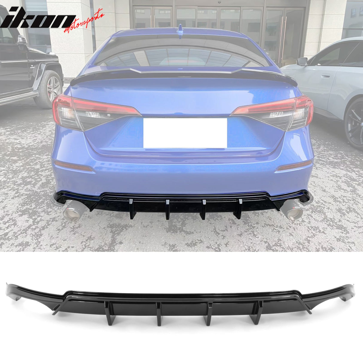2022-2024 Civic FE-C Style Gloss Black Bodykit (Front Rear Trunk Side)