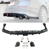 2022-2024 Civic EX/Touring/Si Sedan Gloss Rear Diffuser W/LED+Dual Tip