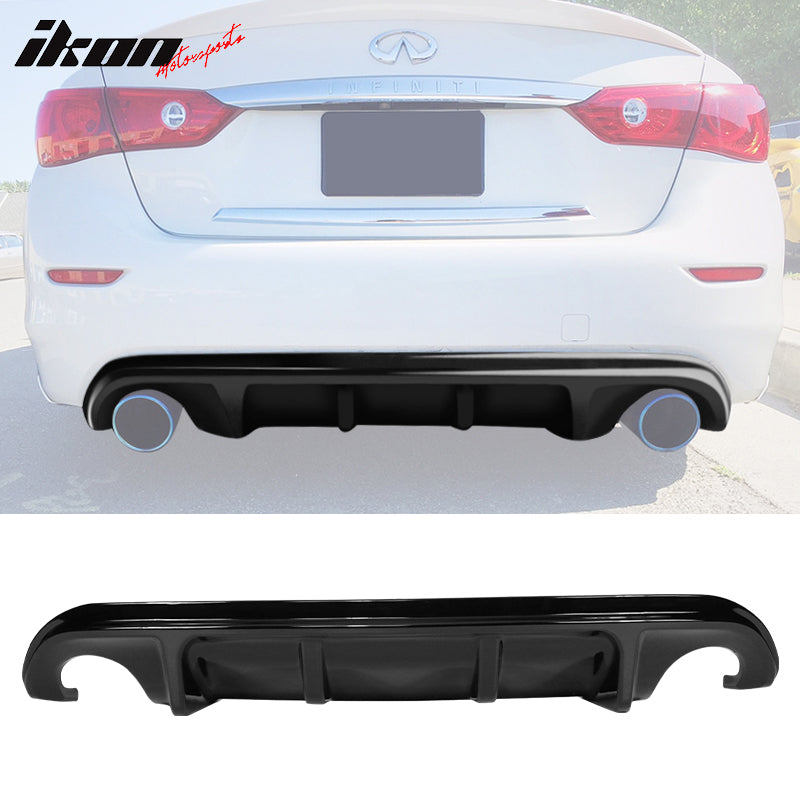 2014-2017 Infiniti Q50  Rear Bumper Diffuser Spoiler Lip  ABS Sedan