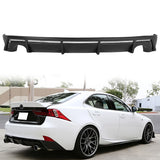 2014-2016 Lexus IS F Sport Unpainted Black Rear Bumper Diffuser PP