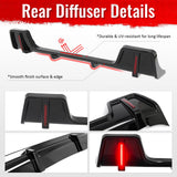 2020-2026 Land Rover Defender 90/110/130 Rear Bumper Lip with LED Brake Light IKON Style PP Gloss Black Rear Lower Spoiler Valance Splitter 1PC