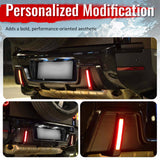 2020-2026 Land Rover Defender 90/110/130 Rear Bumper Lip with LED Brake Light IKON Style PP Gloss Black Rear Lower Spoiler Valance Splitter 1PC