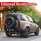 2020-2026 Land Rover Defender 90/110/130 Rear Bumper Lip with LED Brake Light IKON Style PP Gloss Black Rear Lower Spoiler Valance Splitter 1PC