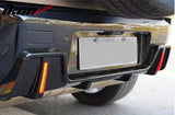 2020-2026 Land Rover Defender 90/110/130 Rear Bumper Lip with LED Brake Light IKON Style PP Gloss Black Rear Lower Spoiler Valance Splitter 1PC