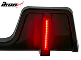 2020-2026 Land Rover Defender 90/110/130 Rear Bumper Lip with LED Brake Light IKON Style PP Gloss Black Rear Lower Spoiler Valance Splitter 1PC