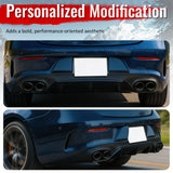 2017-2023 Benz E-Class C238 Coupe E53 Style Gloss Black Rear Diffuser PP + Exhaust Tips