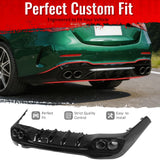 2022-2026 Benz C-Class W206 Sedan C43 Style Gloss Black Rear Diffuser PP + Exhaust Tips