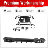 2022-2026 Benz C-Class W206 Sedan C43 Style Gloss Black Rear Diffuser PP + Exhaust Tips