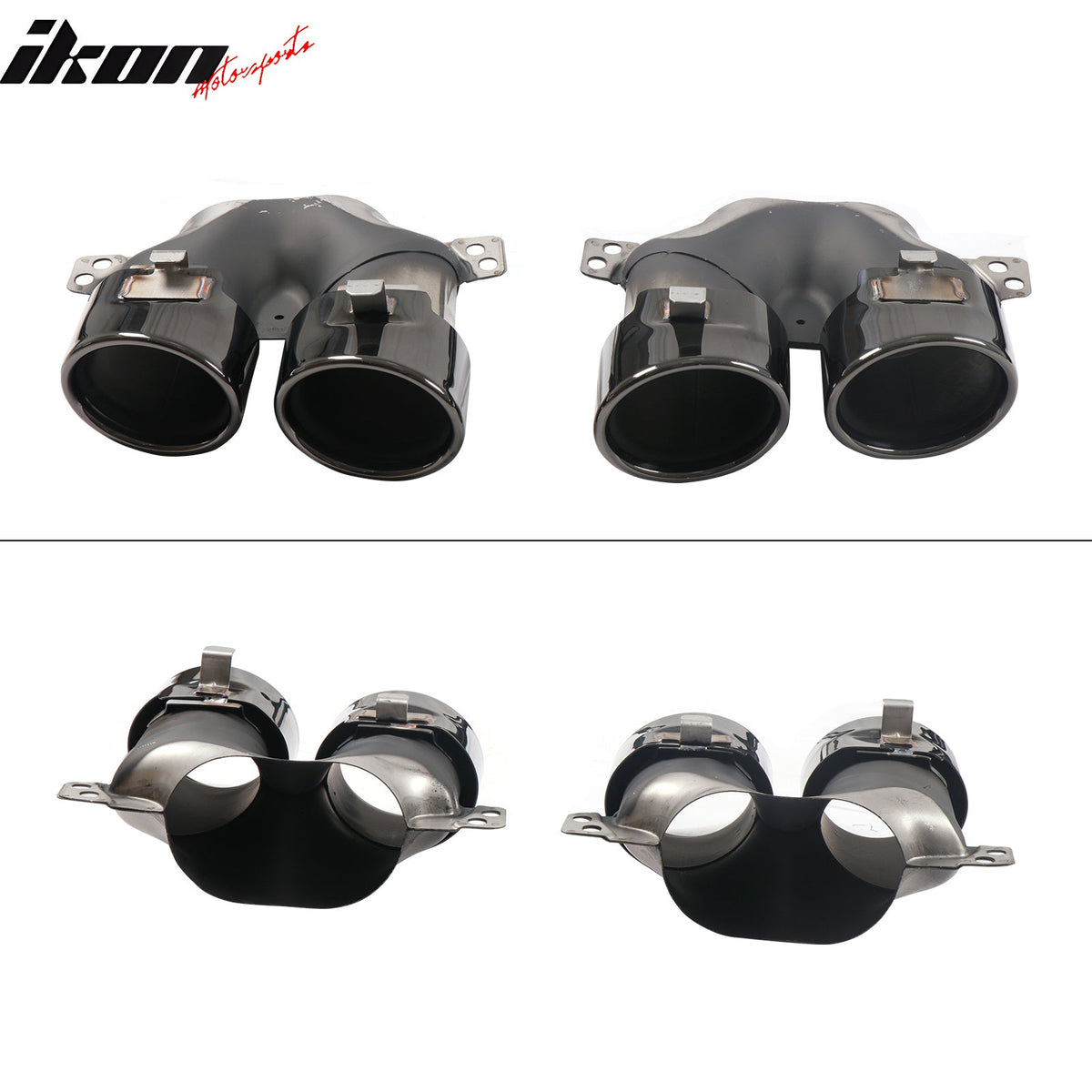 2022-2026 Benz C-Class W206 Sedan C43 Style Gloss Black Rear Diffuser PP + Exhaust Tips