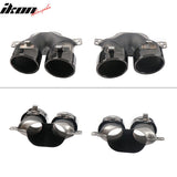 2022-2026 Benz C-Class W206 Sedan C43 Style Gloss Black Rear Diffuser PP + Exhaust Tips