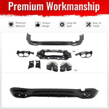 2024-2026 Benz E-Class W214 Sedan E53 Style Gloss Black Rear Diffuser PP + Exhaust Tips
