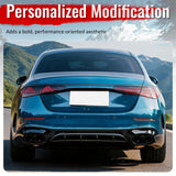 2024-2026 Benz E-Class W214 Sedan E53 Style Gloss Black Rear Diffuser PP + Exhaust Tips