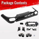 2024-2026 Benz E-Class W214 Sedan E53 Style Gloss Black Rear Diffuser PP + Exhaust Tips