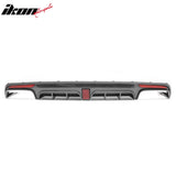2014-2017 Benz S-Class W222 V222 Brabus Style Carbon Fiber Print Rear Bumper Diffuser & Black Exhaust
