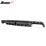 2014-2017 Benz S-Class W222 V222 Brabus Style Carbon Fiber Print Rear Bumper Diffuser & Black Exhaust