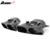 2014-2017 Benz S-Class W222 V222 Brabus Style Carbon Fiber Print Rear Bumper Diffuser & Black Exhaust